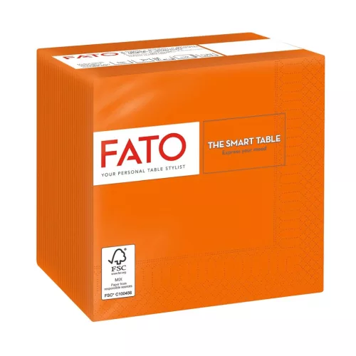 Fato Szalvéta 24x24cm narancs 2 rétegű 100 lap/csomag