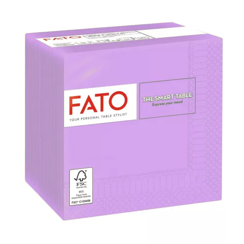 Fato Szalvéta 24x24cm lila 2 rétegű 100 lap/csomag