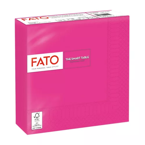 Fato Szalvéta 33x33cm fuxia 2 rétegű 50 lap/csomag