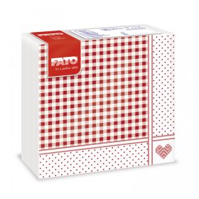   Fato Sztár szalvéta Shabby Red 2 rétegű 38x38cm 40 szál/csomag