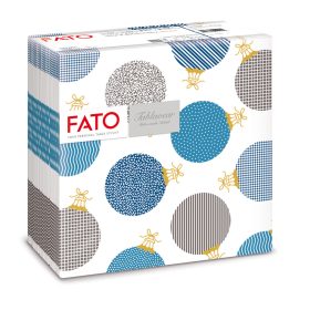   Fato Sztár karácsonyi szalvéta Bubble Silver 2 rétegű 38x38cm 40 szál/csomag