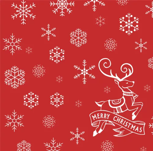 Fato Sztár karácsonyi szalvéta 2 rétegű, 38x38cm 40db/csg, (24csg/karton) Christmas Deer Red