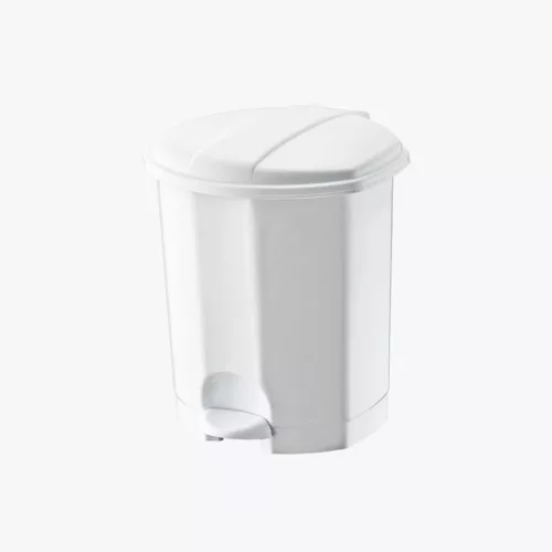 Dunya szemetes pedálos, 18L (6db/karton) - Fehér