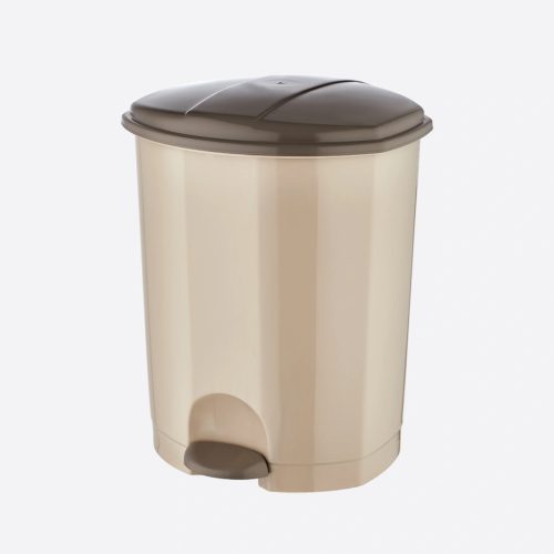 Dunya szemetes pedálos, 50L (2db/karton) - Barna