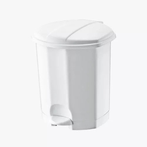 Dunya szemetes pedálos, 50L (2db/karton) - Fehér