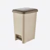 Dunya Plastik Slim pedálos szemetes, 40L, Barna