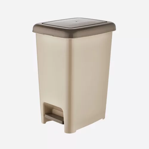 Dunya Plastik Slim pedálos szemetes, 60L (4db/karton) Barna
