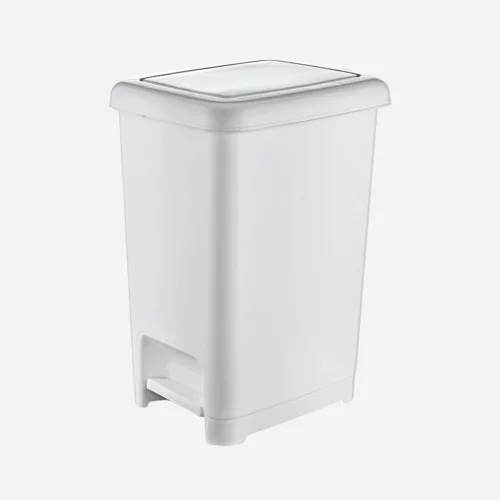 Dunya Plastik Slim pedálos szemetes, 60L (4db/karton) Fehér