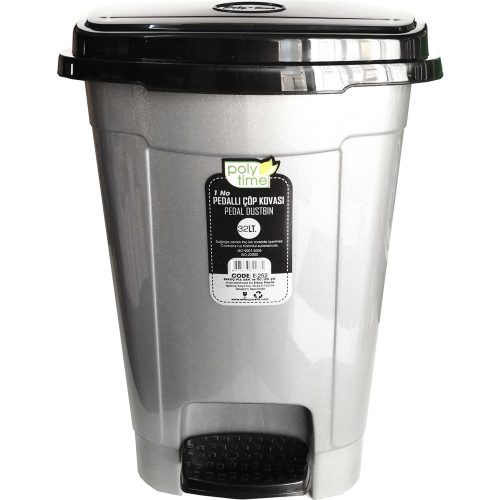 Szemetes pedálos 6L, Poly Time (12db/karton)