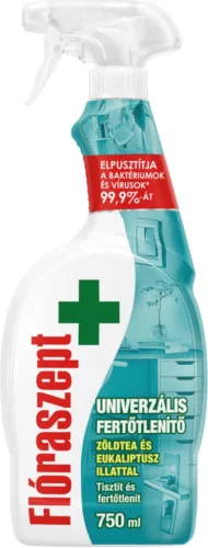 Flóraszept Botanitech univerzális fertőtlenítő spray 750ml, klórmentes 750ml (12db/karton) teafa és eukaliptusz