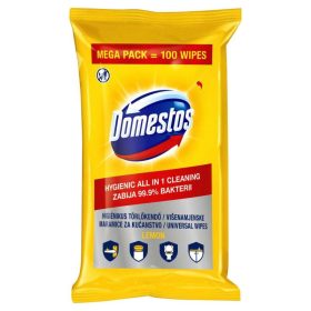   Domestos higiénikus törlőkendő 100db/csg (4csg/karton) lemon