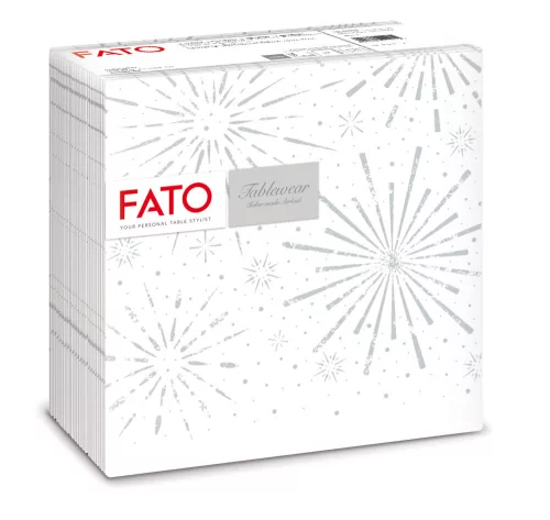 Fato Airlaid karácsonyi szalvéta 2 rétegű, 40x40cm 50db/csg, (16csg/karton) Incanto Silver