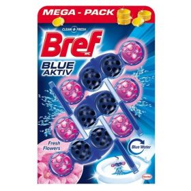   Bref wc tisztító golyós Mega Pack (3DB-OS, 9csg/karton) blue aktiv 3X50g fresh flowers