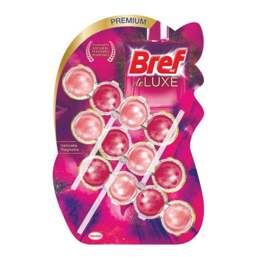 Bref wc tisztító golyós Mega Pack (3DB-OS, 9csg/karton) de luxe 3X50g delicate magnolia