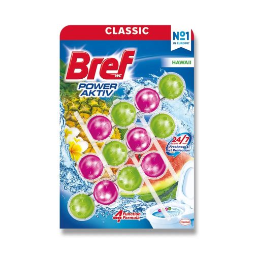 Bref wc tisztító golyós Mega Pack (3DB-OS, 9csg/karton) power aktiv 3X50g hawaii