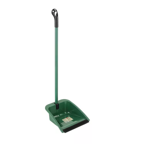 Fass Natural Green nyeles szemeteslapát gumi éllel zöld