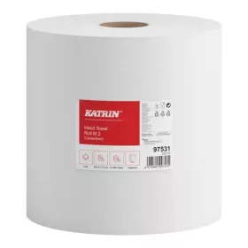 Katrin kéztörlő tekercses Classic White 2r., fehér, 150m/tek, 6tek/karton, 48karton/raklap