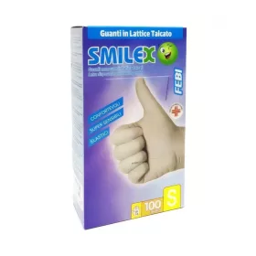  Berica Smilex febi egyszerhasználatos latex fehér S, 100 db / doboz, 10 dob/karton