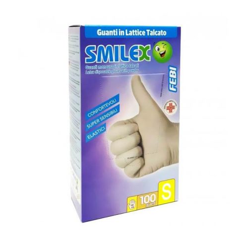 Berica Smilex febi egyszerhasználatos latex fehér XL, 100 db / doboz, 10 dob/karton
