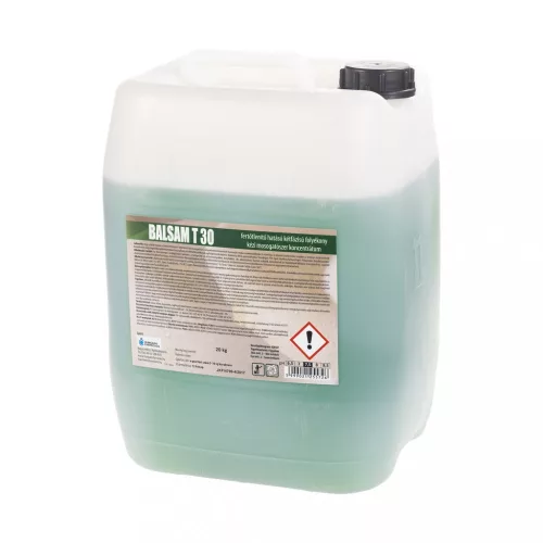 Balsam T-30 fertőtlenítő hatású, citrom illatú, kétfázisú folyékony, kézi mosogatószer kiemelt zsíroldó hatással, bőrkímélő tulajdonsággall, baktericid, yeasticid, MRSA hatású 20kg (betétdíjas: 3450 Ft+Áfa/kanna)