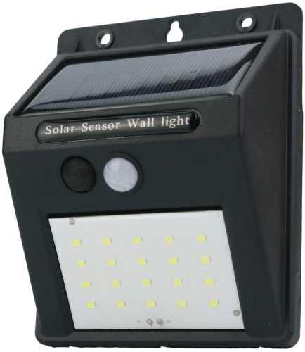 Entac Napelemes Műanyag Lámpa 1.2W SMD 3 mód PIR
