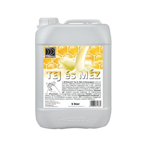 Brilliance krémszappan 5L tej és méz