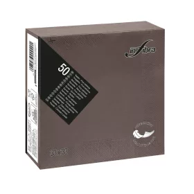   Infibra Szalvéta 33x33cm csokoládébarna 2 réteg 50 lap/csomag