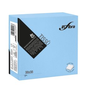   Infibra Szalvéta 38x38cm Világoskék 2 réteg 40 lap/csomag