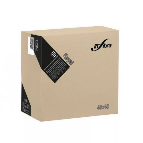 Infibra Szalvéta Royal 40x40cm Greige 4 réteg 50 lap/csomag