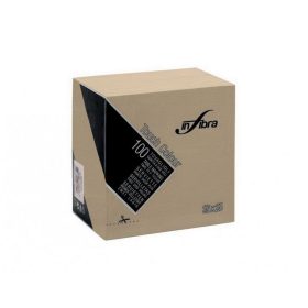   Infibra Szalvéta 25x25cm greige szürkés bézs  2 réteg 100 lap/csomag