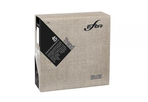 Infibra Szalvéta 38x38cm Trend Trama greige 2 réteg 40 lap/csomag