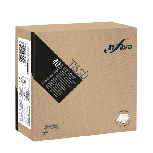 Infibra Szalvéta 38x38cm Kapucsinó 2 réteg 40 lap/csomag