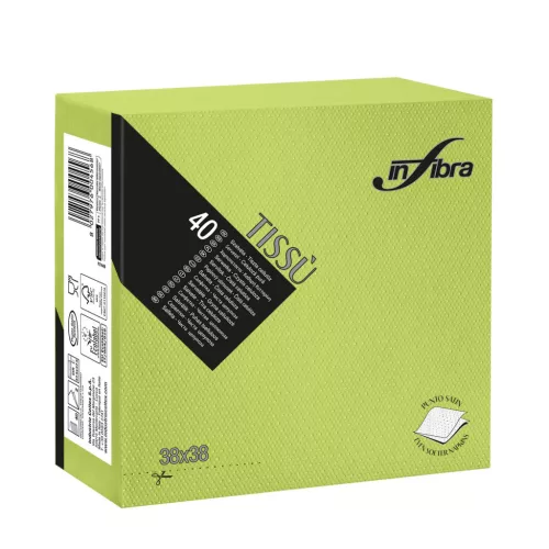 Infibra Szalvéta 38x38cm Almazöld 2 réteg 40 lap/csomag