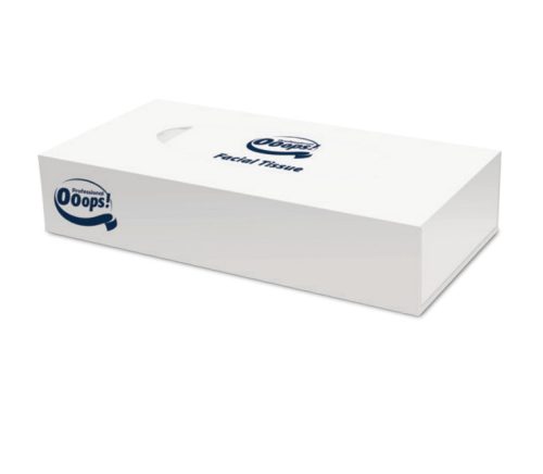 Ooops! dobozos kozmetikai kendő, 2 rétegű, 100db/doboz, 40doboz/karton, 16karton/raklap