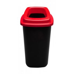   Plafor Sort szelektív hulladékgyűjtő, szemetes 45L fekete/piros
