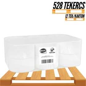   Raklapos - Ooops! toalettpapír mini Jumbo 19cm-es, 2r., fehér, 500lap/100m/tek, 12tek/karton, 44karton/raklap