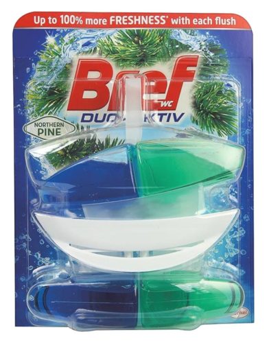 Bref Wc Duo-Aktiv toalett Illatosító fenyő Illattal, + UTÁNTÖLTŐ 2x50ml