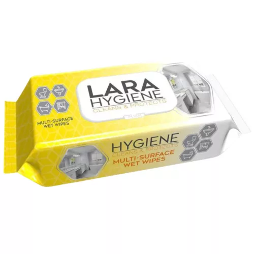 Lara Hygiene Multi Surface nedves törlőkendő fürdőszobai és általános felületre 50db/csg
