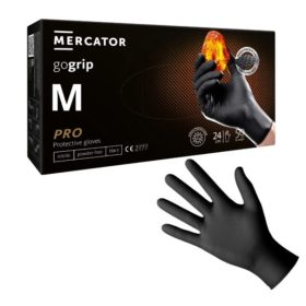 MERCATOR GoGrip Black Gumikesztyű M-es 50 db/csomag