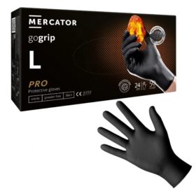 MERCATOR GoGrip Black Gumikesztyű L-es 50 db/csomag