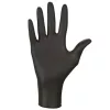 MERCATOR gumikesztyű Nitrylex black nitril púdermentes fekete vizsgálókesztyű "XS" (100db/doboz, 10doboz/karton)