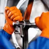 MERCATOR gumikesztyű gogrip (orange)nitril védőkesztyű narancs púdermentes, gyémánt textúrált "S" (50db/doboz, 10doboz/karton)