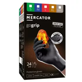  MERCATOR gumikesztyű GOGRIP BLACK ONE BY ONE a'100 "L" (100db/doboz, 10doboz/karton)
