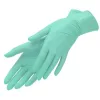 MERCATOR gumikesztyű Nitrylex green nitril púdermentes mentazöld vizsgálókesztyű "L" (100db/doboz, 10doboz/karton)