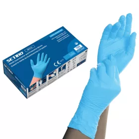   SETINO gumikesztyű Nitril - 3.5g  Kék "XL" (100db/doboz, 10doboz/karton)