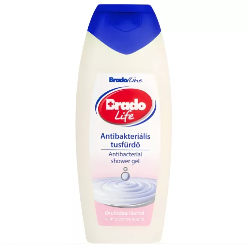 Bradolife Antibakteriális tusfürdő 400ml (12db/karton) orchidea