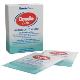 Bradolife fertőtlenítő kendő 5db/csg (10db/karton)