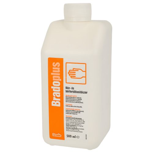Bradoplus kéz- és bőrfertőtlenítő 500ml kupakos (10db/karton)