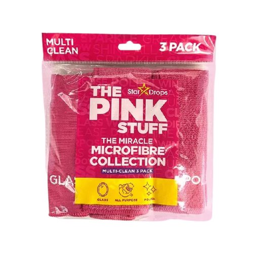 The Pink Stuff mikroszálas tisztítókendő rózsaszín 3db/csg