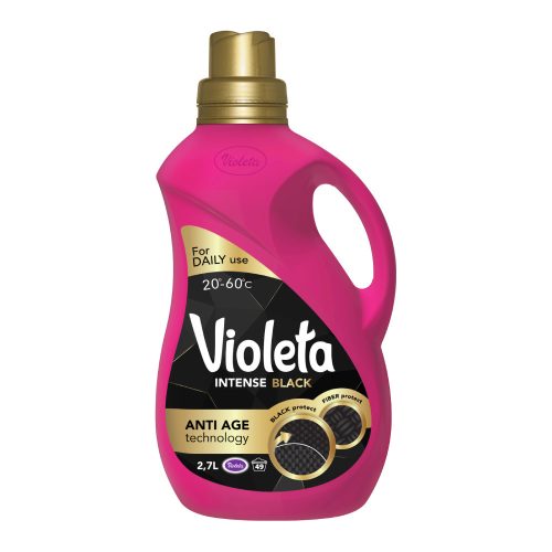 VIOLETA Intense Black folyékony mosószer fekete ruhákhoz 2,7L, 45 mosás (4db/karton)